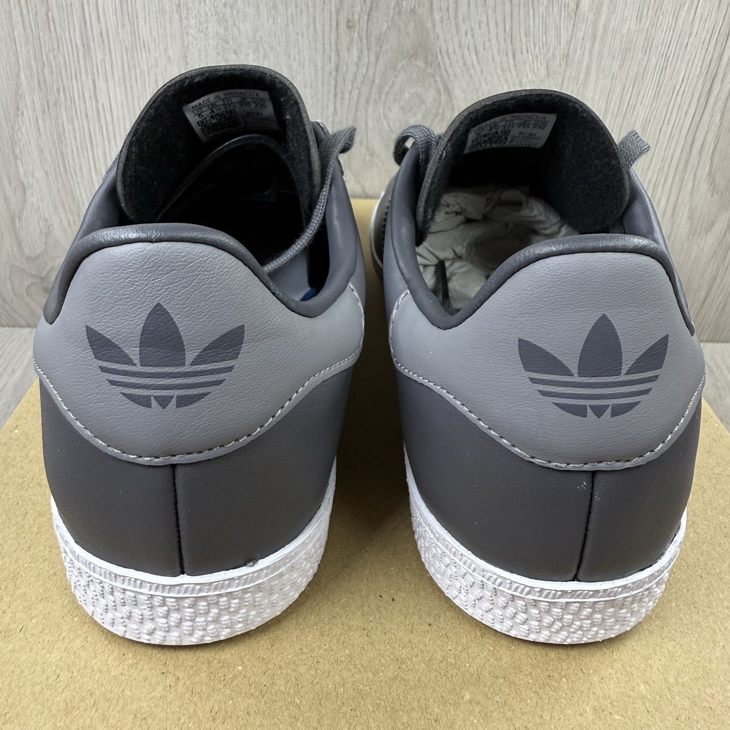 Adidas Originals Gazelle Trainers Grey White Size UK4.5 US5 EU37 1/3 GY8178