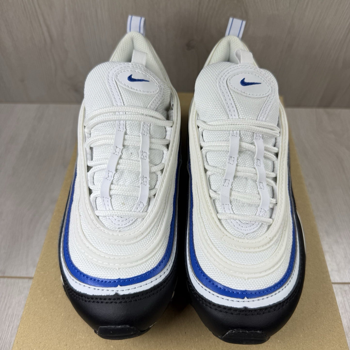 Nike Air Max 97 Trainers White Black Blue Size UK4 US4.5 EU36.5 921522-107