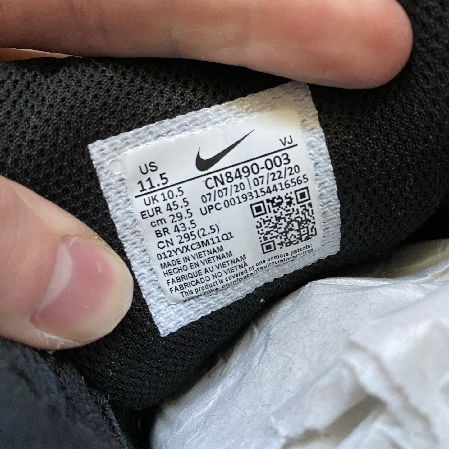 Nike Air Max 90 Trainers Triple Black Size UK10.5 US11.5 EU45.5 CN8490-003