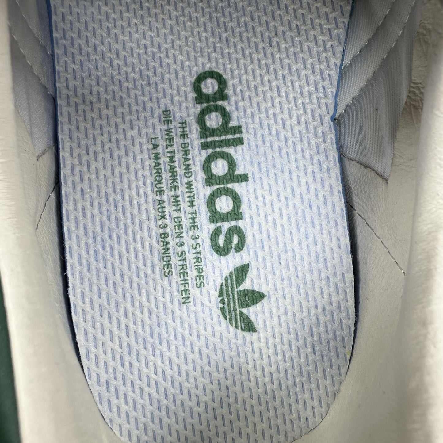 Adidas Jeans Trainers White Green Gum Size UK9 BB744013