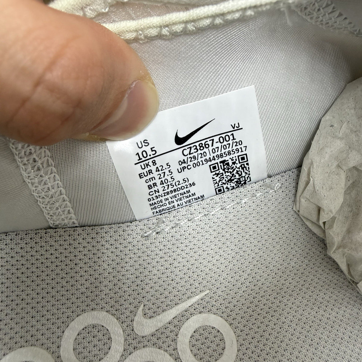 Nike Air Max 2090 Trainers Photon Dust Grey White Size UK8 CZ3867-00115