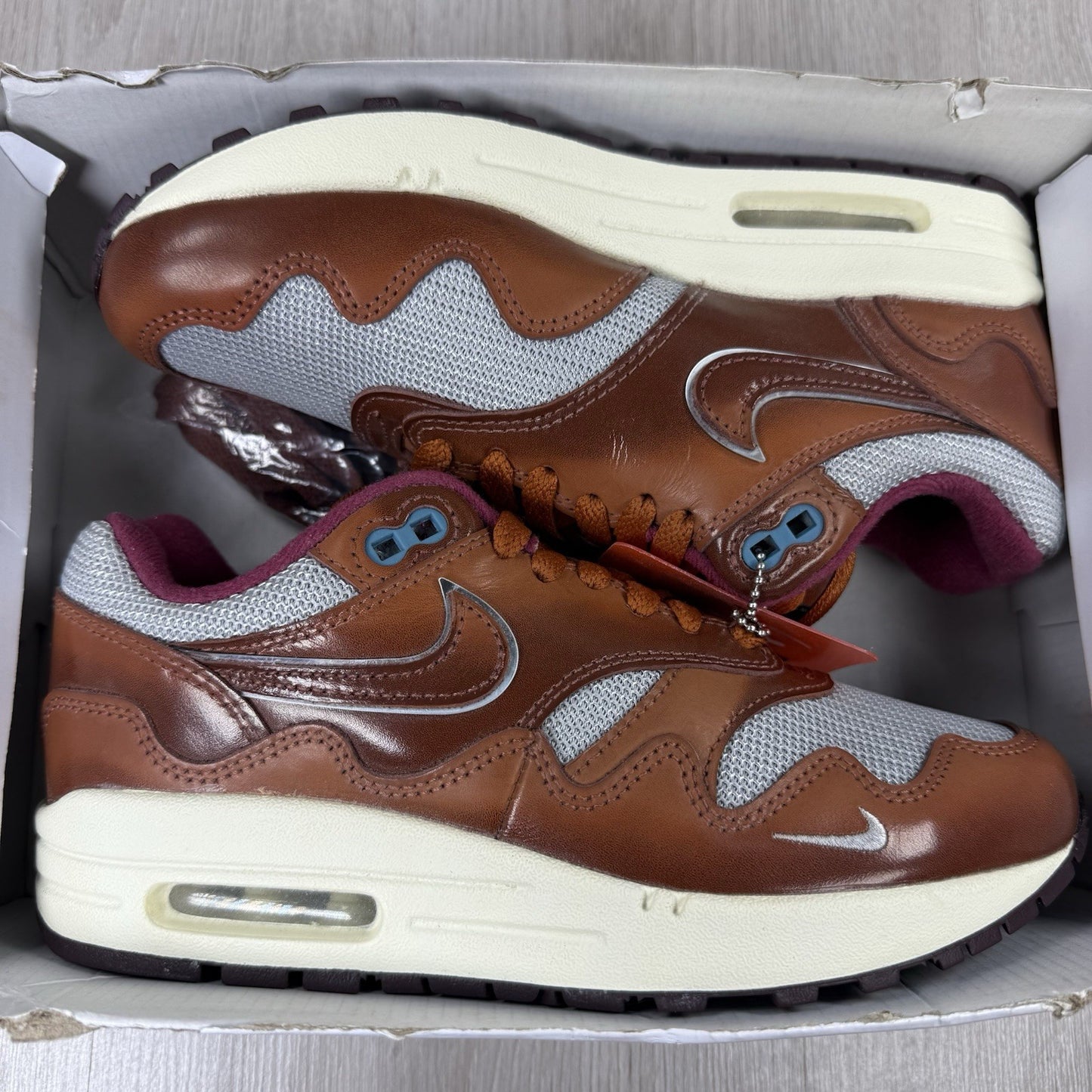 Nike Air Max 1 Patta The Next Wave Dark Russet Size UK4 US4.5 EU36.5 D09549-200