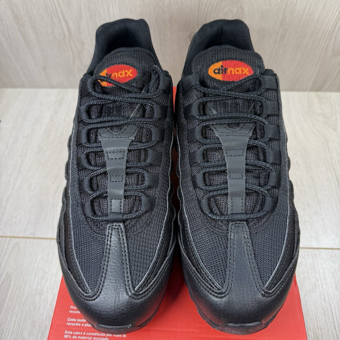 Nike Air Max 95 Trainers Black Red Safety Orange UK6.5 US7.5 EU40.5 FZ4626-002