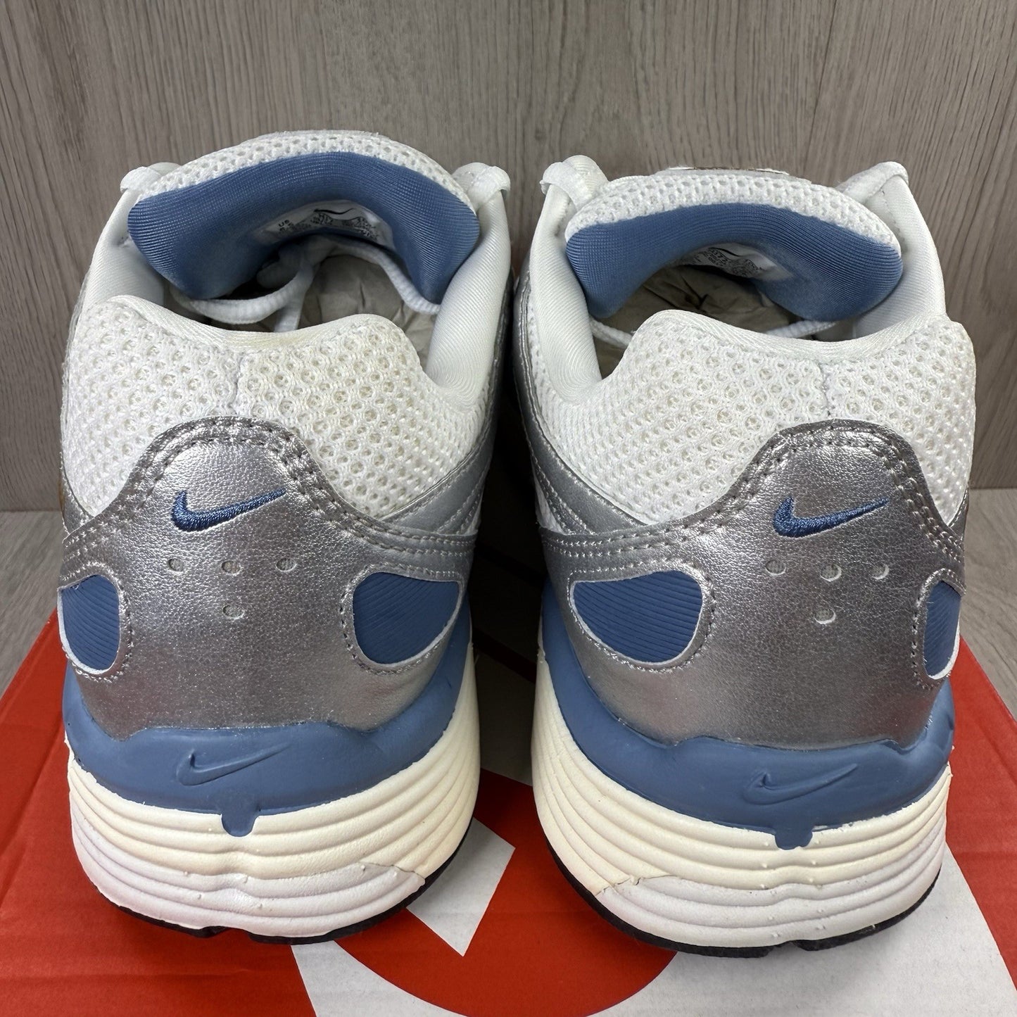 Nike P-6000 Trainers Metallic Silver Aegean Storm Size UK7.5 US8.5 HJ7246-100