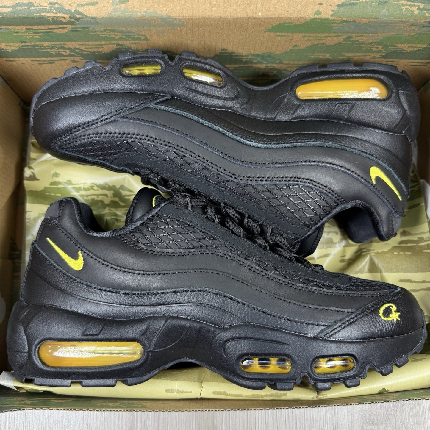 Nike Corteiz Air Max 95 Honey Black Yellow Size UK6.5 US7.5 EU40.5 FB2709-003