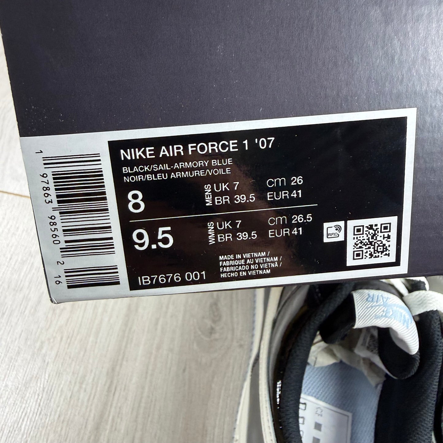 Nike Air Force 1 Low Black Iron Grey