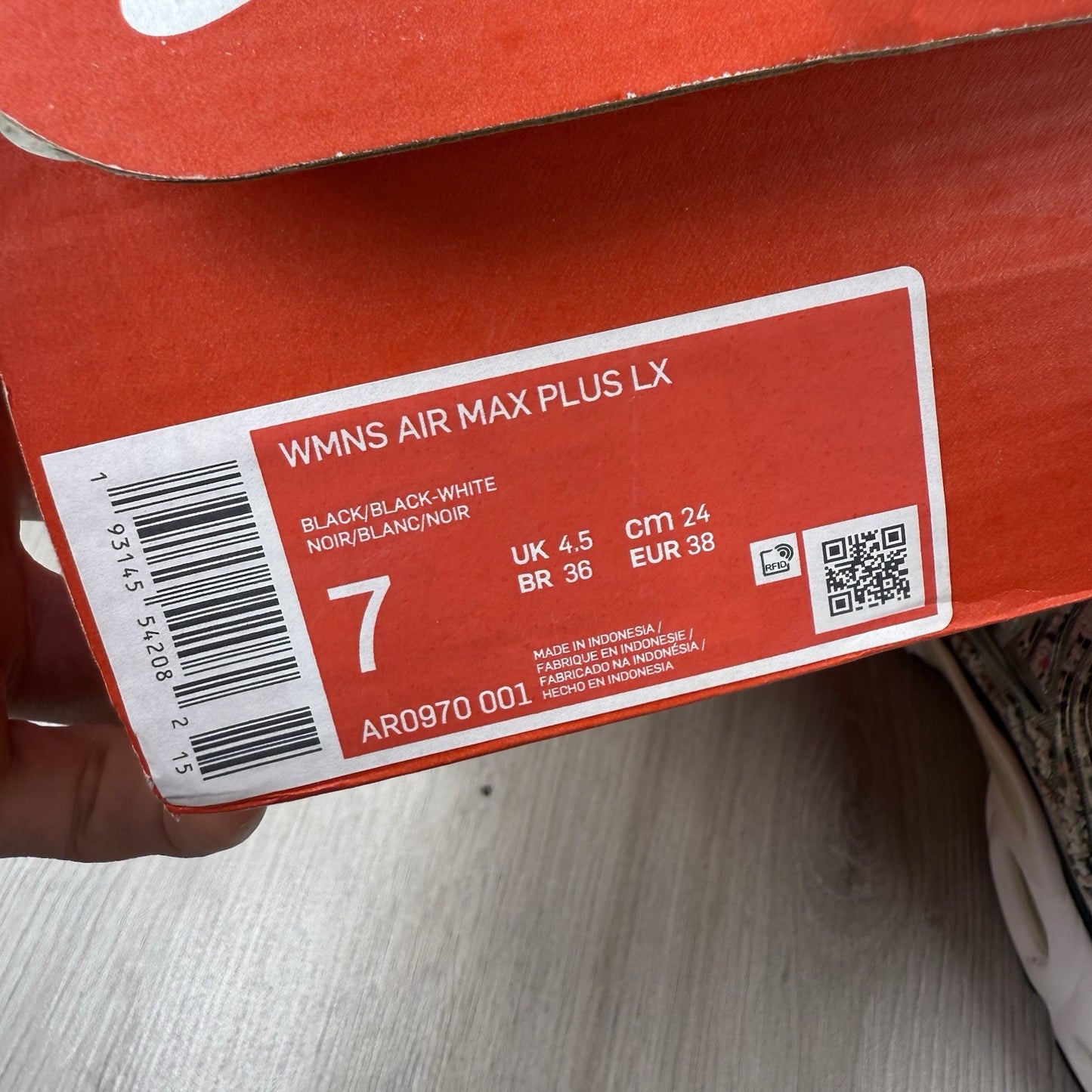 Nike Air Max Plus TN Trainers Pebbles Size UK4.5 US7 EU38 AR0970-001