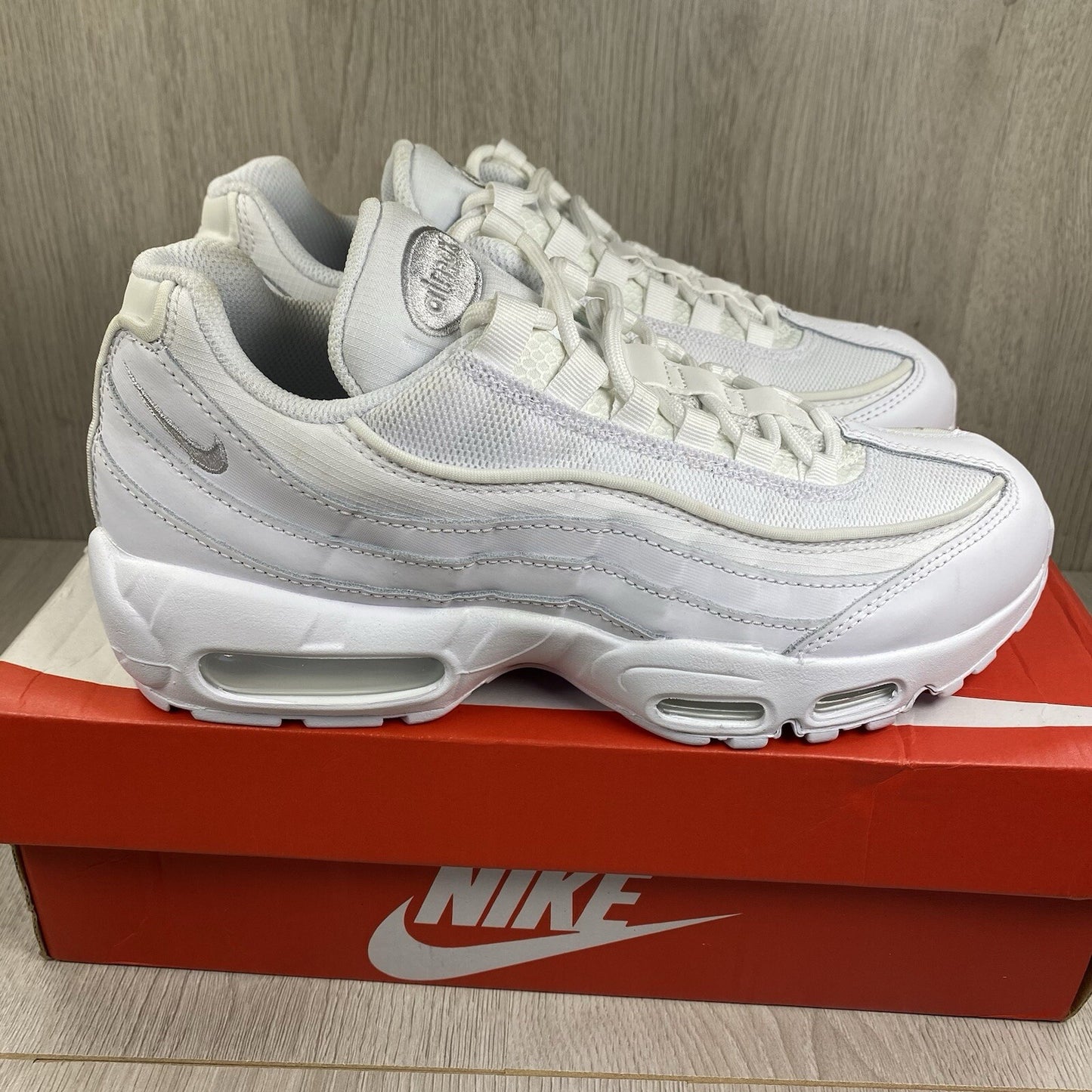 Nike Air Max 95 Trainers Triple White UK6 US7 EU40 CT1268-100