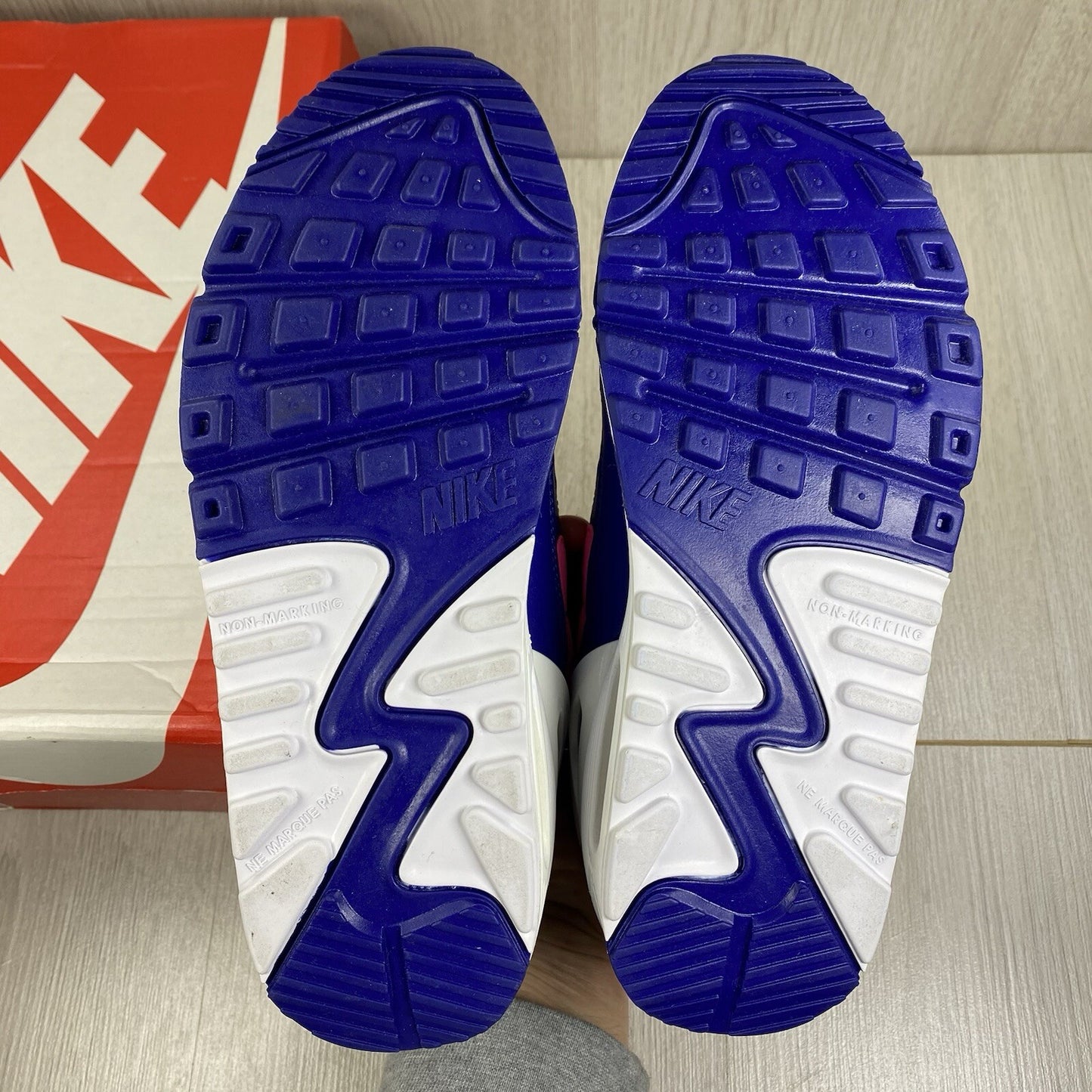 Nike Air Max 90 Flyease Trainers Blue Size UK4.5 US5 EU37.5 CV0526-101 NEW