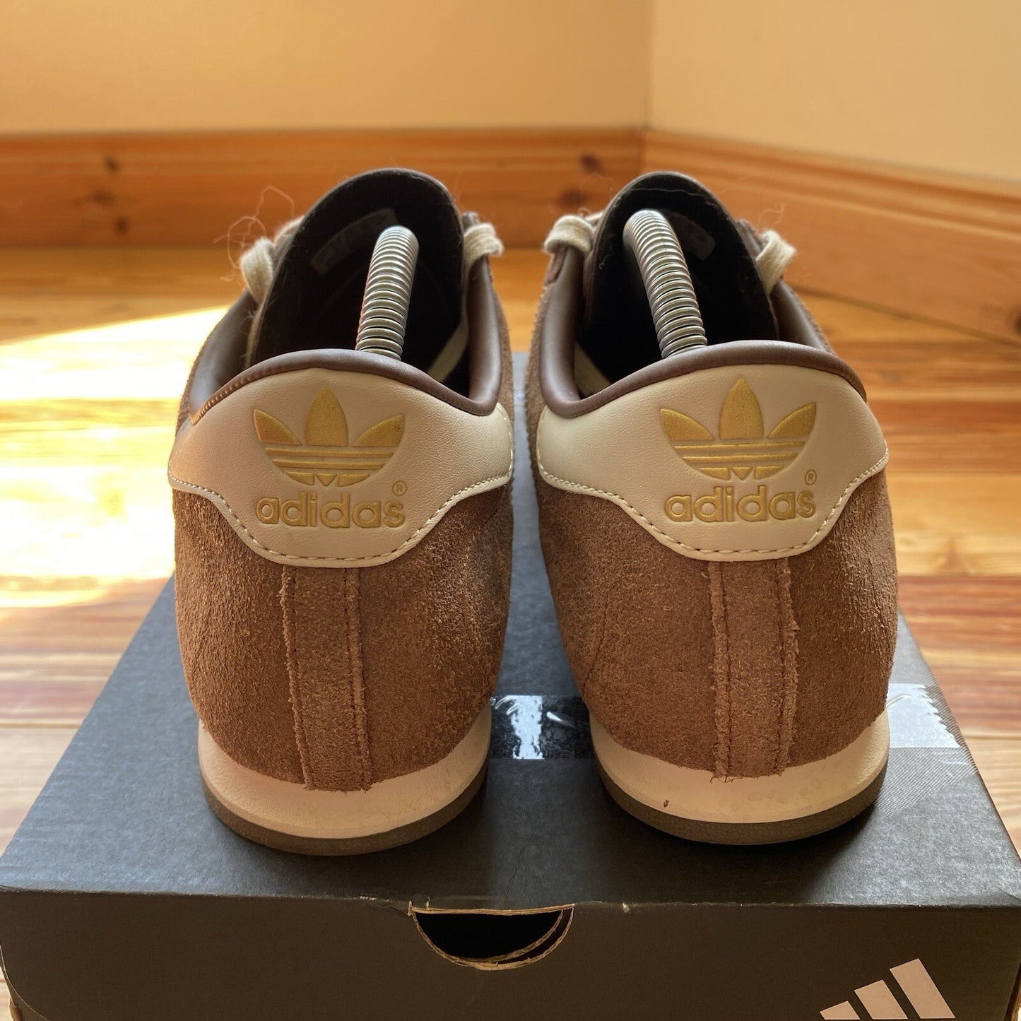 Adidas Originals Beckenbauer Trainers Brown White UK8.5 US9 EU42 2/3 G96460 NEW