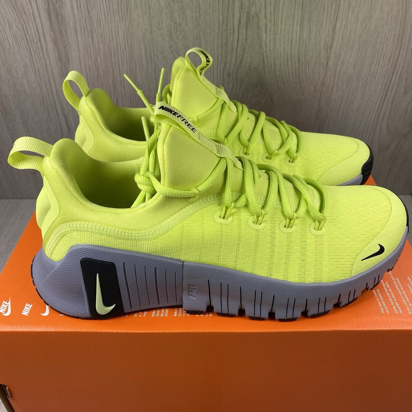 Nike Free Metcon 6 Trainers Light Lemon Twist Size UK7 US8 EU41 FJ7127-700 🆕✅