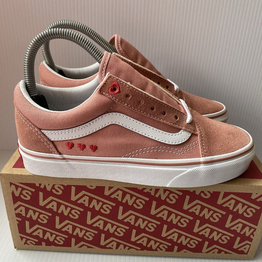 Vans Old Skool Women’s Trainers Pink White UK3 US5.5 EU35 500714 2022 NEW