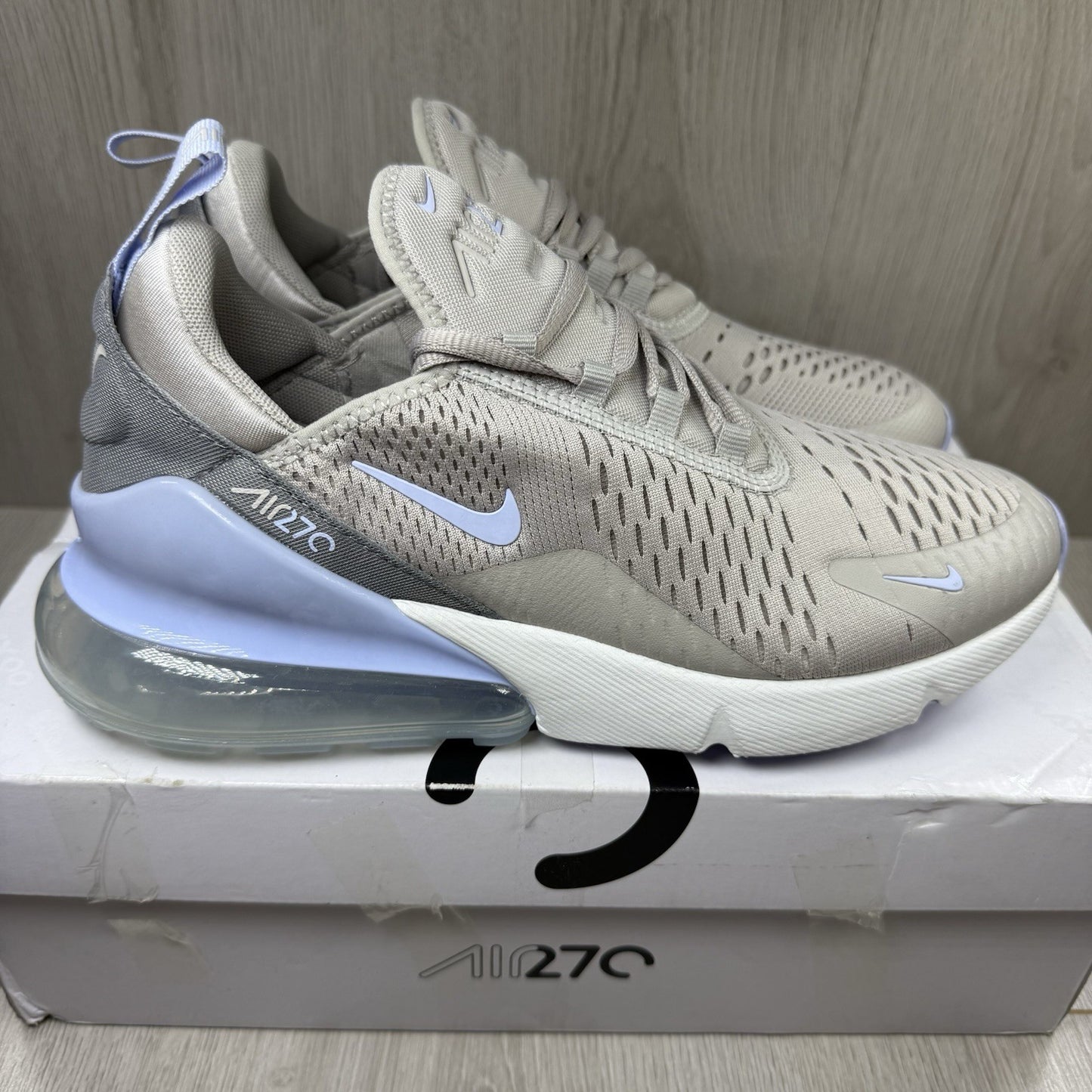 Nike Air Max 270 Essential Trainers Light Iron Ore UK7 US9.5 EU41 DX2645-001