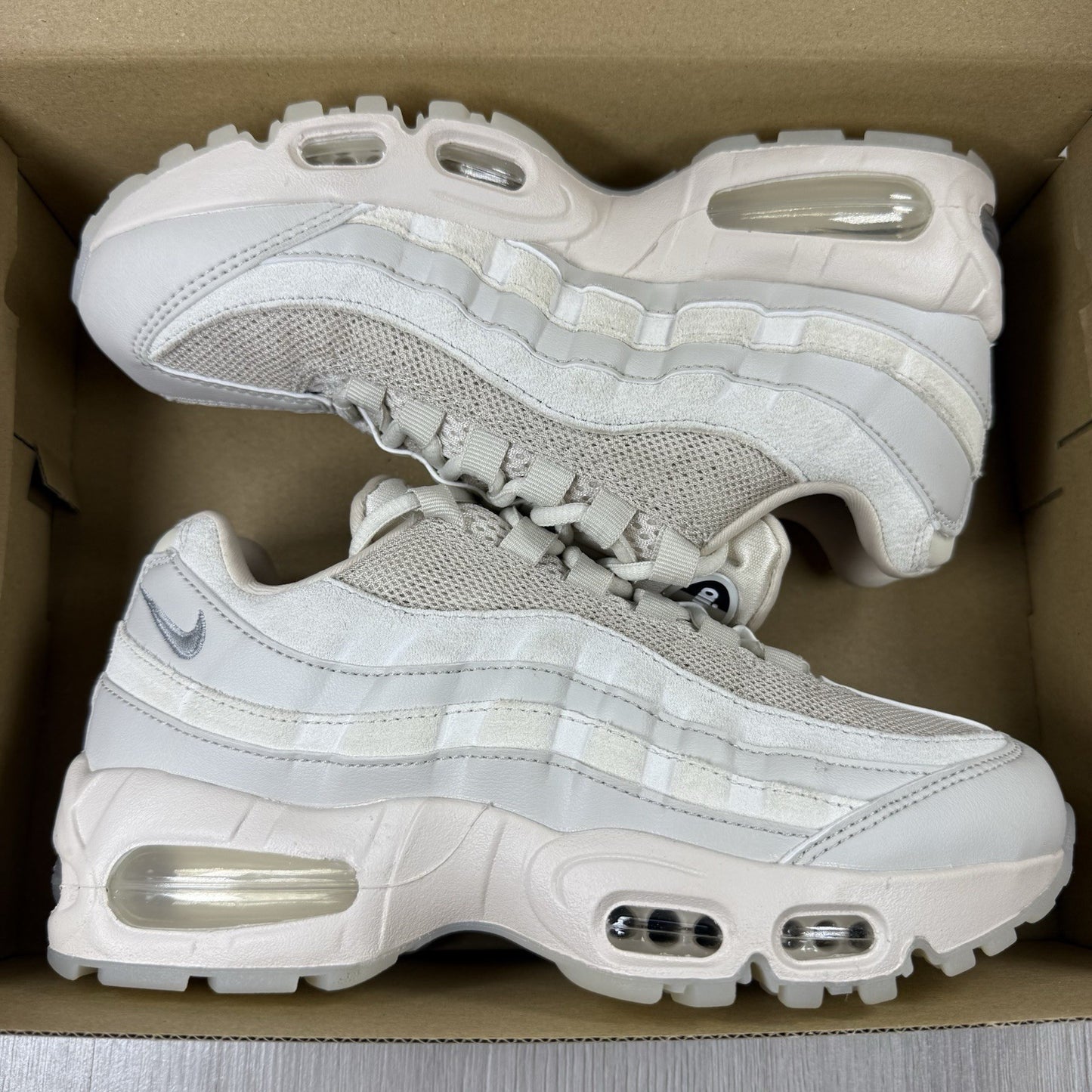 Nike Air Max 95 Trainers Big Bubble Soft Pearl Size UK4 US6.5 EU37.5 IB6396-101