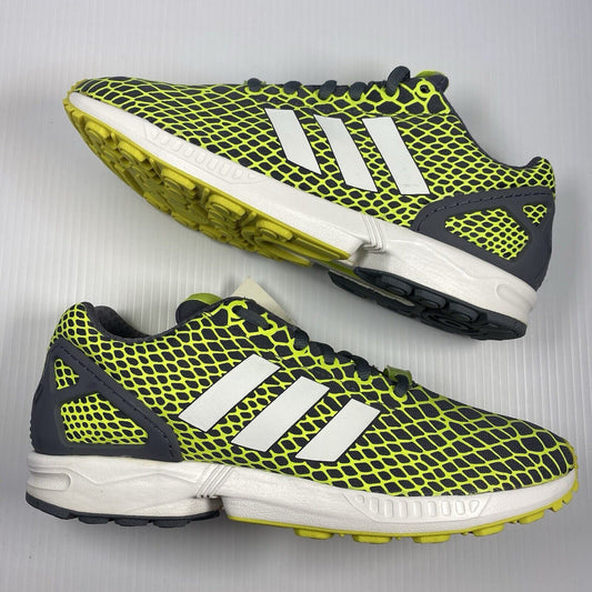 Adidas ZX Flux Techfit Mens Trainers Yellow White UK8 US8.5 EU42 B24934 2015 NEW