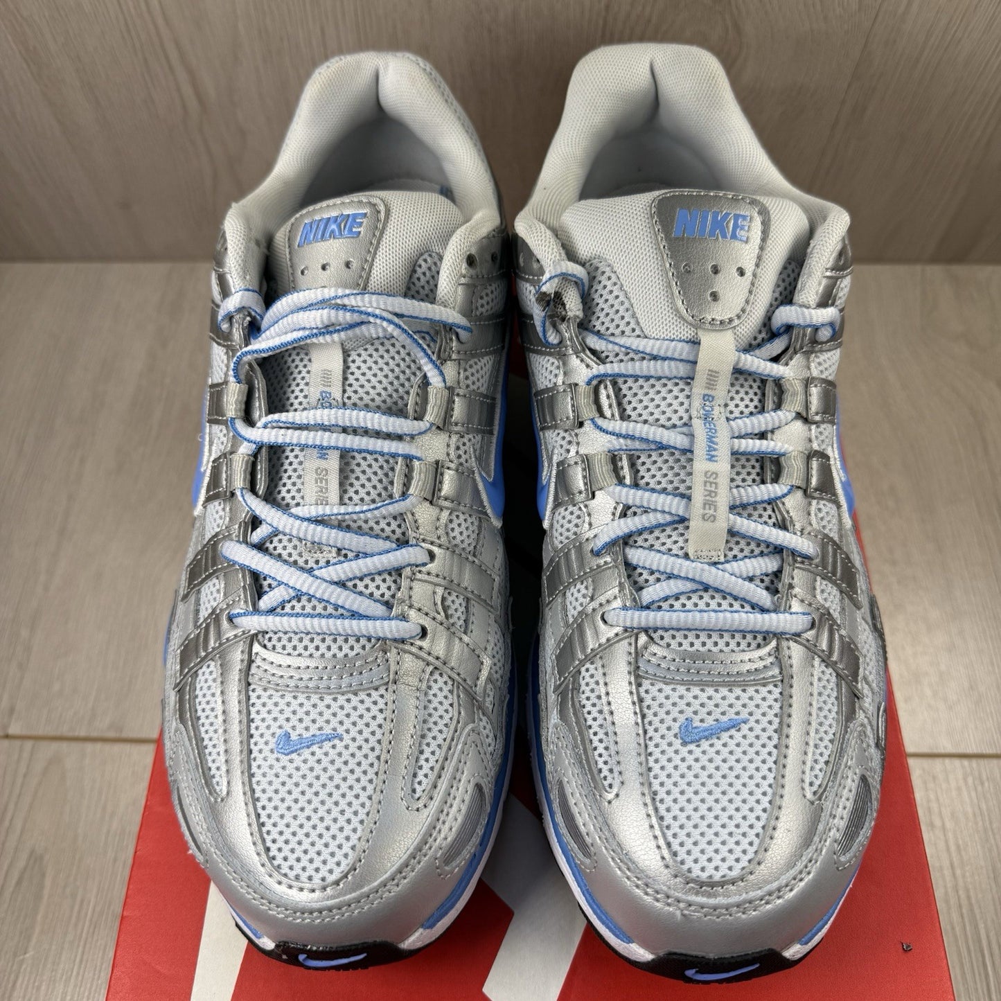 Nike P-6000 Trainers Metallic Silver University Blue Size UK5.5 US6 CD6404-025