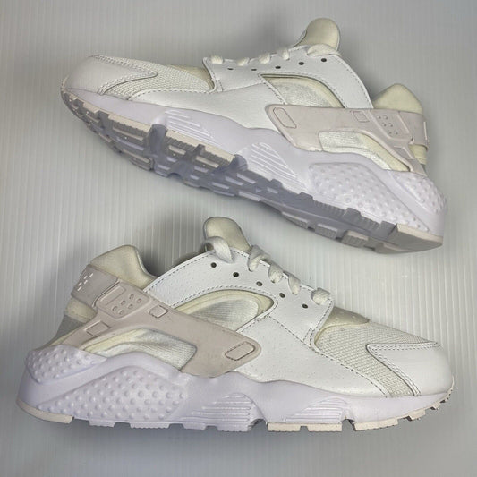 Nike Air Huarache Men’s Trainers Triple White UK6 US7 EU40 654275-110 2022 NEW