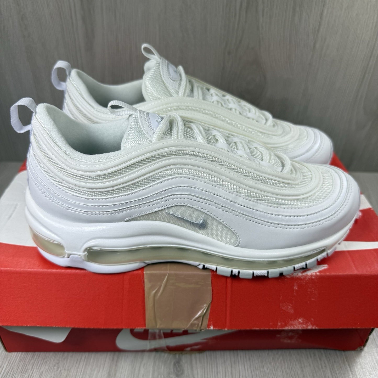 Nike Air Max 97 Trainers White Pure Platinum Size UK5 US7.5 EU38.5 921733-100