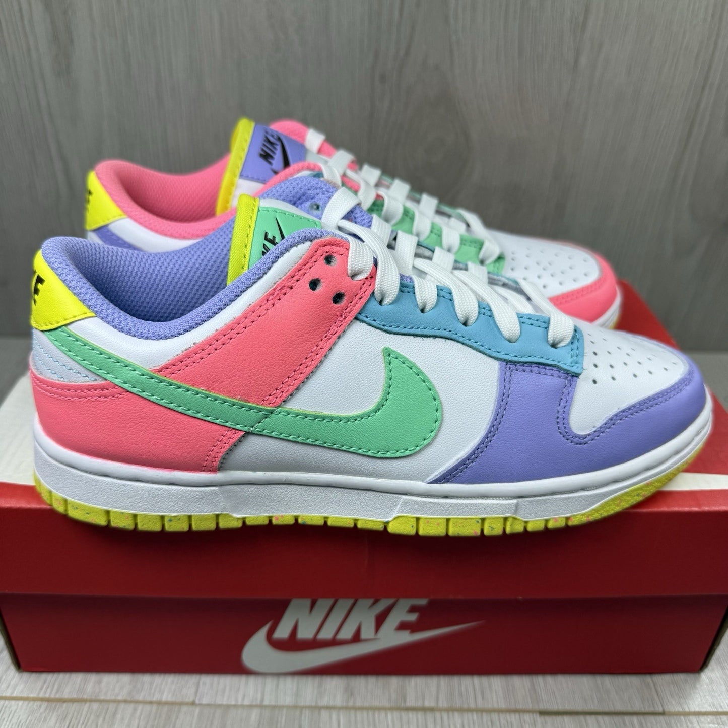Nike Dunk Low SE Trainers Easter Candy White Size UK3 US5.5 EU36 DD1872-100