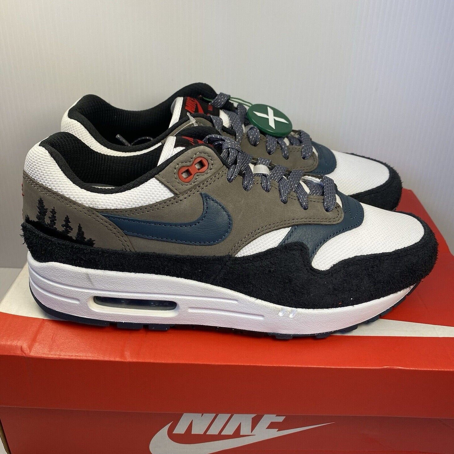 Nike Airmax 1 PRM Mens Trainers Escape Treeline UK7.5 US8.5 EU42 FJ0698-100 NEW