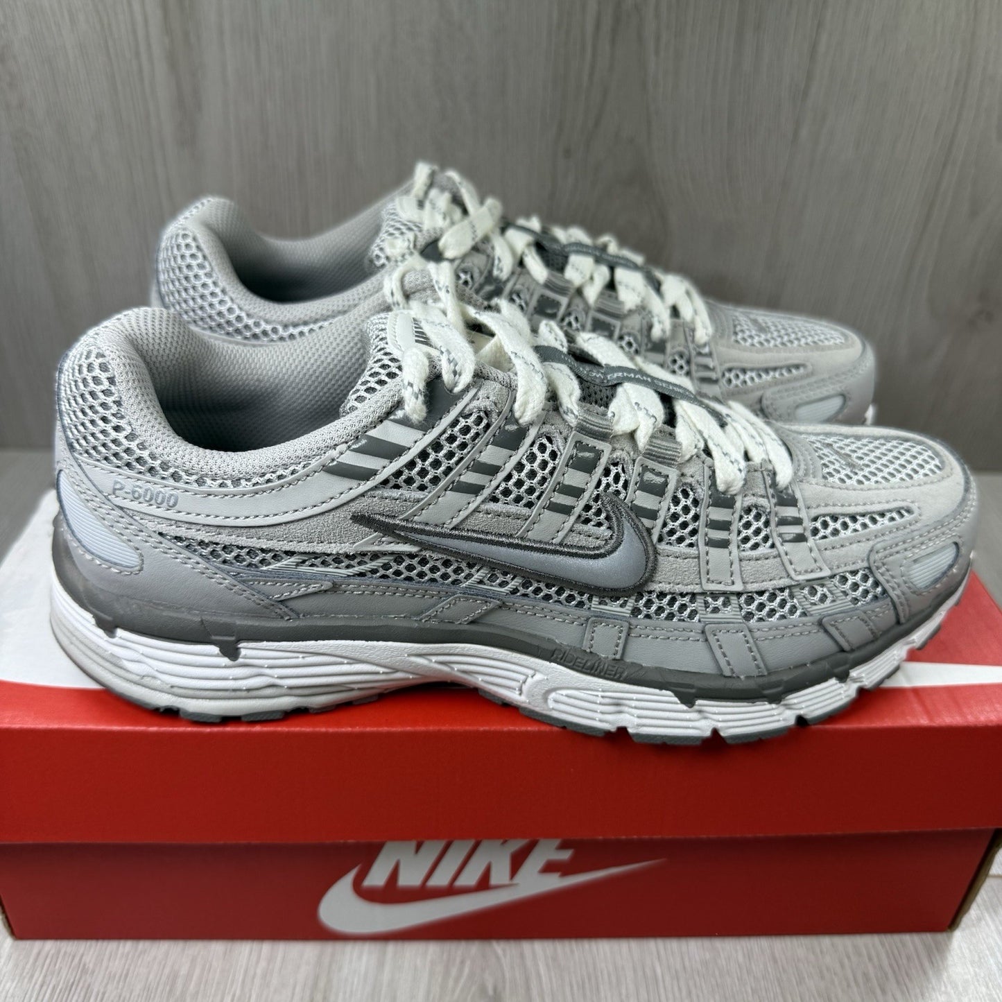 Nike P-6000 Trainers Light Iron Ore Silver Size UK6.5 US7.5 EU40.5 FN6837-012