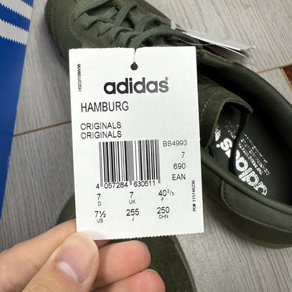 Adidas Originals Hamburg Trainers Base Green UK7 US7.5 EU40 2/3 BB4993