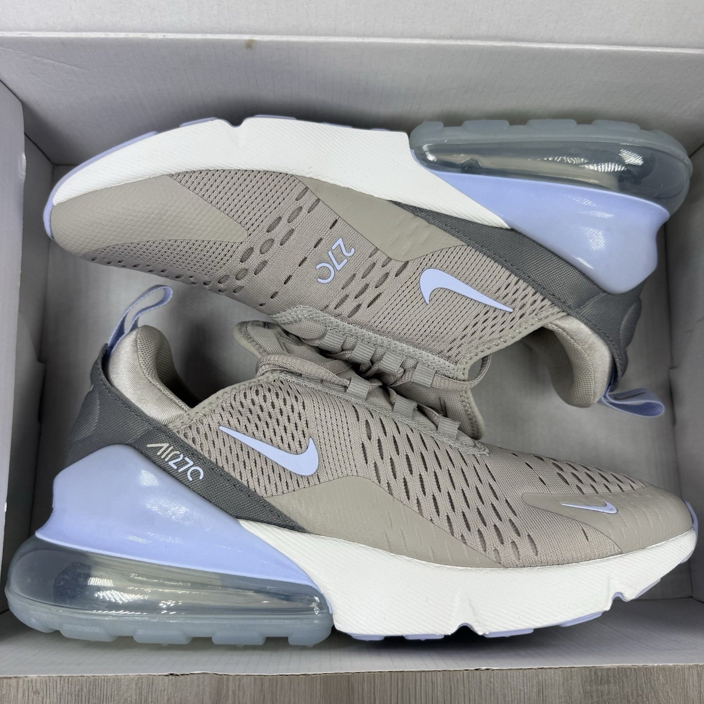 Nike Air Max 270 Essential Trainers Light Iron Ore UK7 US9.5 EU41 DX2645-001