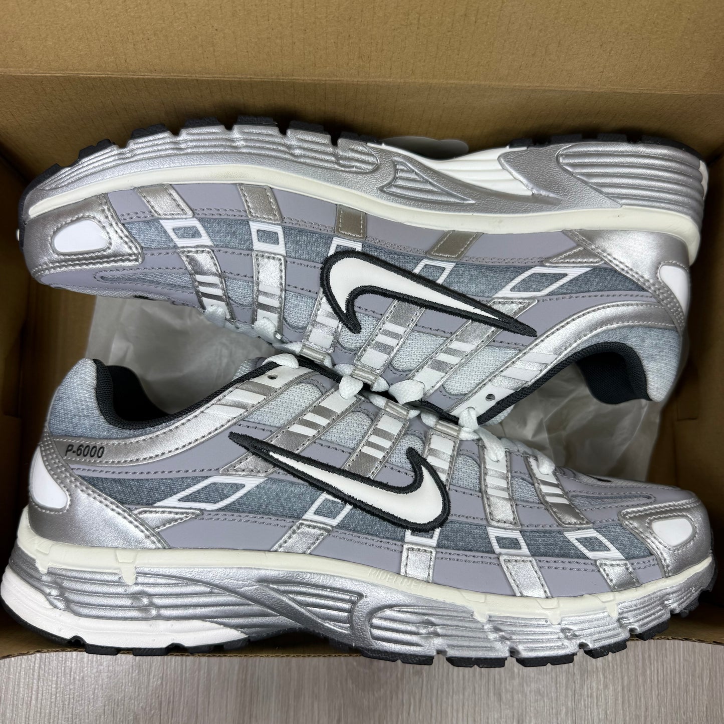 Nike P-6000 Metallic Silver Wolf Grey