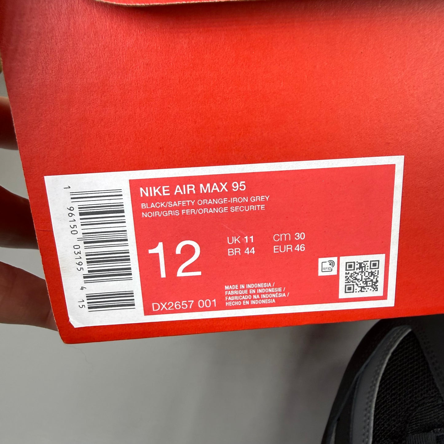 Nike Air Max 95 Black Safety Orange DX2657-001