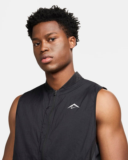 Nike Trail Aireez Running Vest Gilet Black Anthracite Size Small S FN4004-010