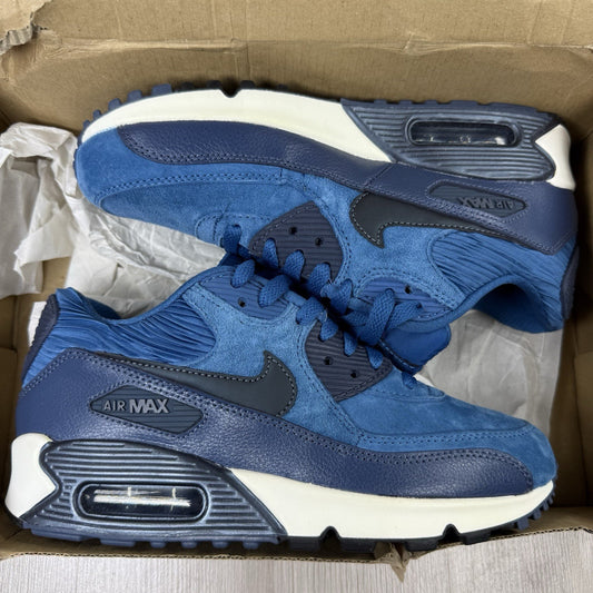 Nike Air Max 90 Trainers LTR Brigade Blue White Size UK4 US6.5 EU37.5 768887-401
