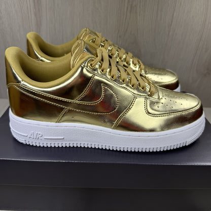 Nike Air Force 1 Low Trainers Metallic Gold Size UK6.5 US9 EU40.5 CQ6566-700