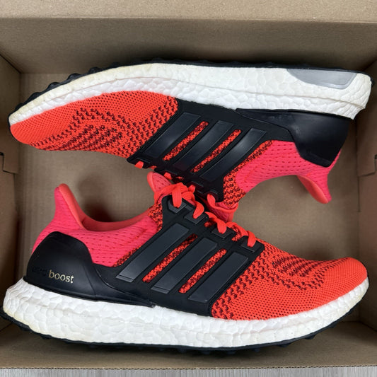 Adidas Ultra Boost 1.0 Trainers Solar Red White Size UK6 US6.5 EU39 1/3 B34050