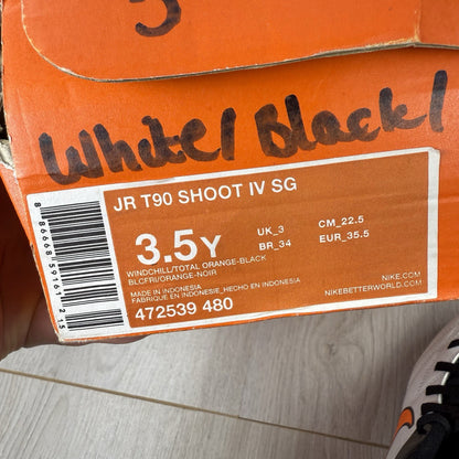 Nike Total 90 Shoot IV SG T90 Football Boots Size UK3 US3.5 EU35.5 FB3349-100