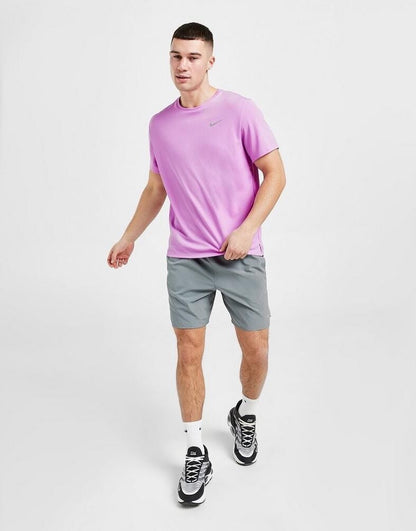 Nike Running Miler Top T-Shirt Gym Running UV DriFit Shirt LARGE DV9315-532