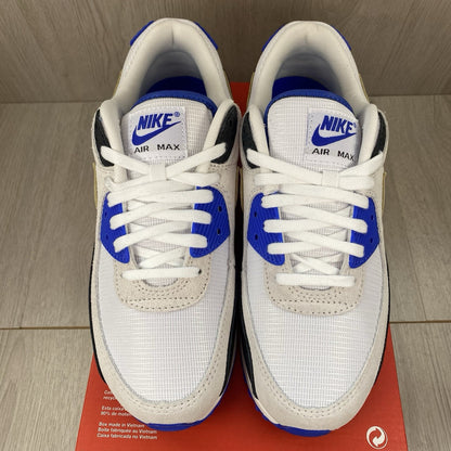 Nike Air Max 90 Trainers Khaki White Racer Blue UK6.5 US7.5 EU40.5 HF3449-100