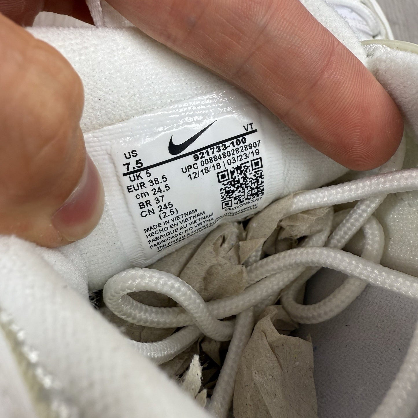 Nike Air Max 97 Trainers White Pure Platinum Size UK5 US7.5 EU38.5 921733-100