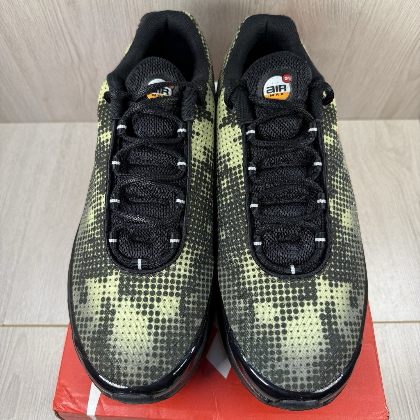 Nike Air Max DN Trainers Black Olive Aura Size UK10 US11 EU45 IB3078-010