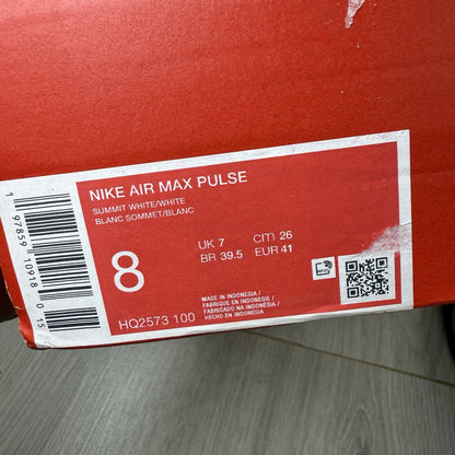 Nike Air Max Pulse Trainers Summit White Blue Size UK7 US8 EU41 HQ2573-100