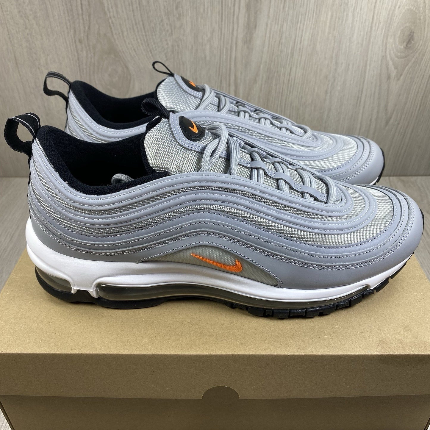 Nike Air Max 97 ID Trainers Grey White Size UK7.5 US8.5 EU42 FN6743-900