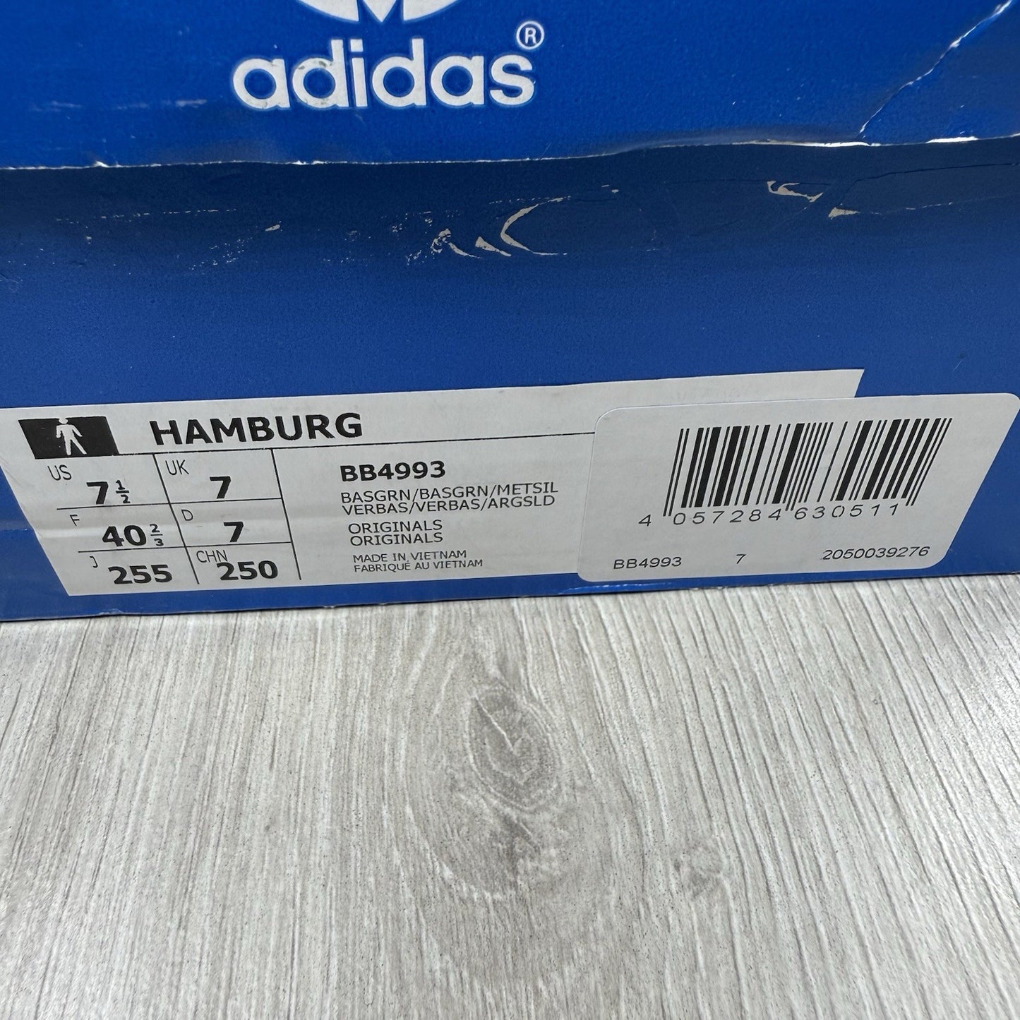 Adidas Originals Hamburg Trainers Base Green UK7 US7.5 EU40 2/3 BB4993