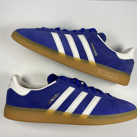 Adidas Munchen Mens Trainers Blue White Gum UK11.5 US12 EU46 2/3 FV1190 2020 NEW