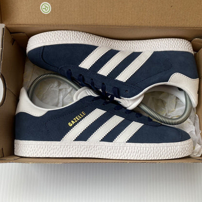 ADIDAS GAZELLE Kids Unisex Trainers Navy White UK3 US3.5 EU35 1/3 BY9144 NEW