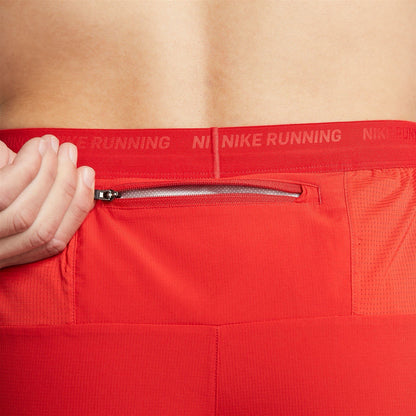 Nike Stride Dri-FIT 7” Inch Brief-Lined Running Shorts Red Size Small DM4761-657