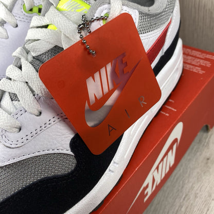 Nike Air Max 1 Trainers Chili Volt Red White Size UK6 US6.5 EU39  HF0105-100