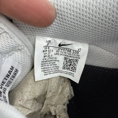 Nike Air Force 1 Trainers White Black Outline Swoosh UK8 US9 EU42.5 DV0788-103