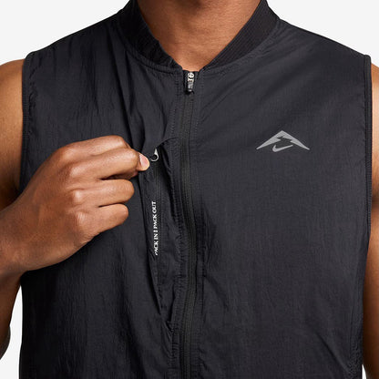 Nike Trail Aireez Running Vest Gilet Black Anthracite Size Small S FN4004-010