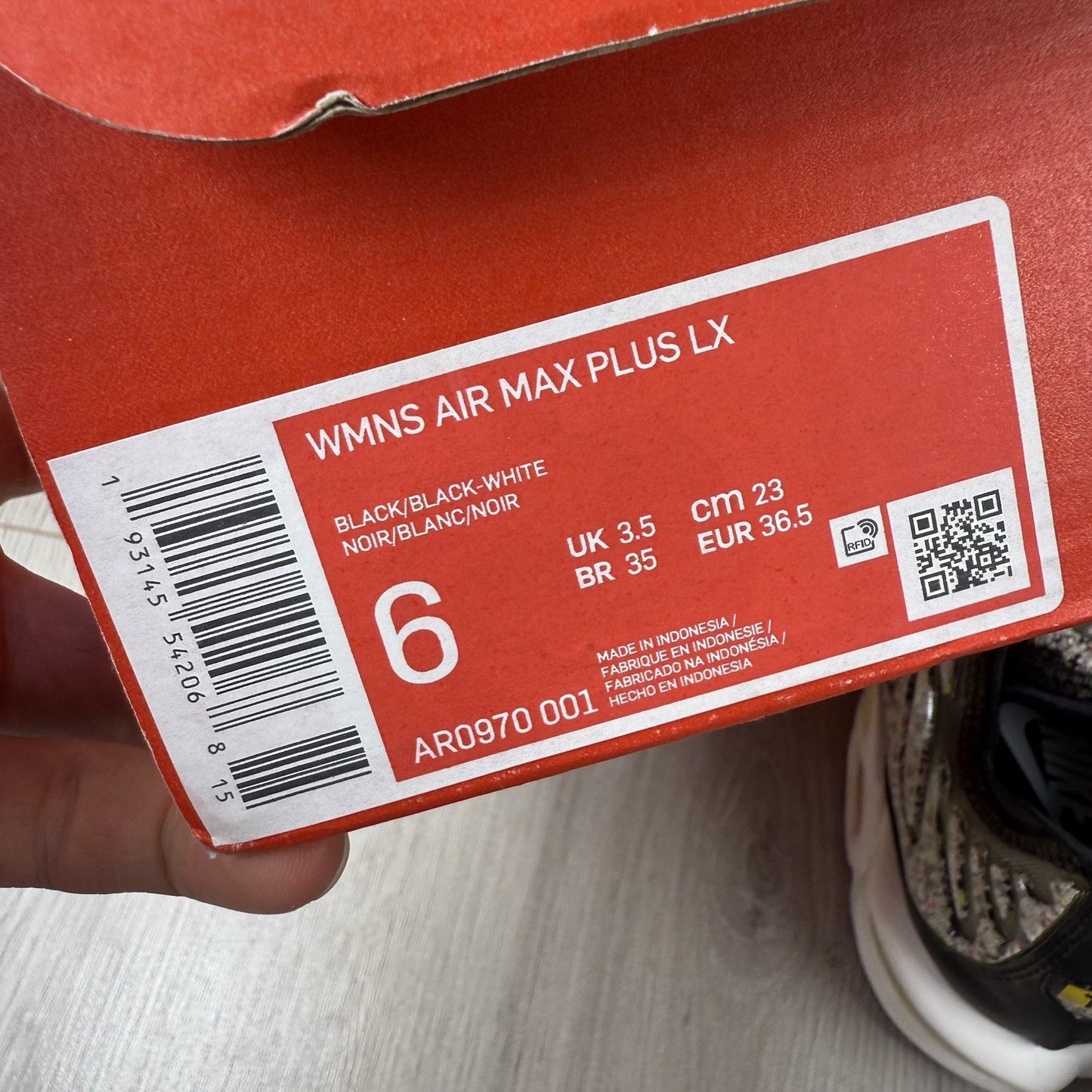 Nike Air Max Plus TN Trainers Pebbles Size UK3.5 US6 EU36.5 AR0970-001