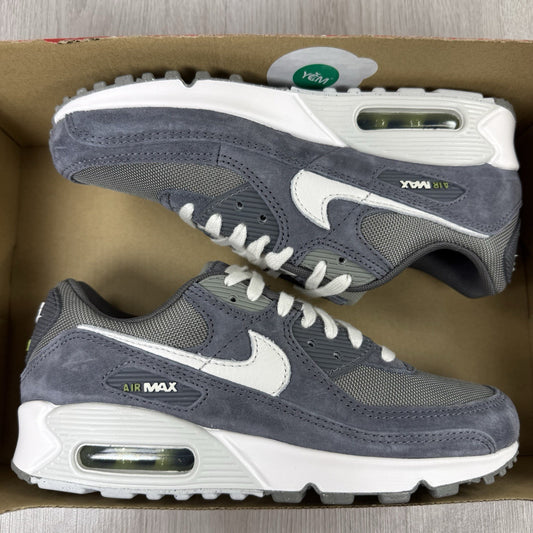 Nike Air Max 90 Trainers Premium Iron Grey Size UK3.5 US4 EU36 HJ3989-001