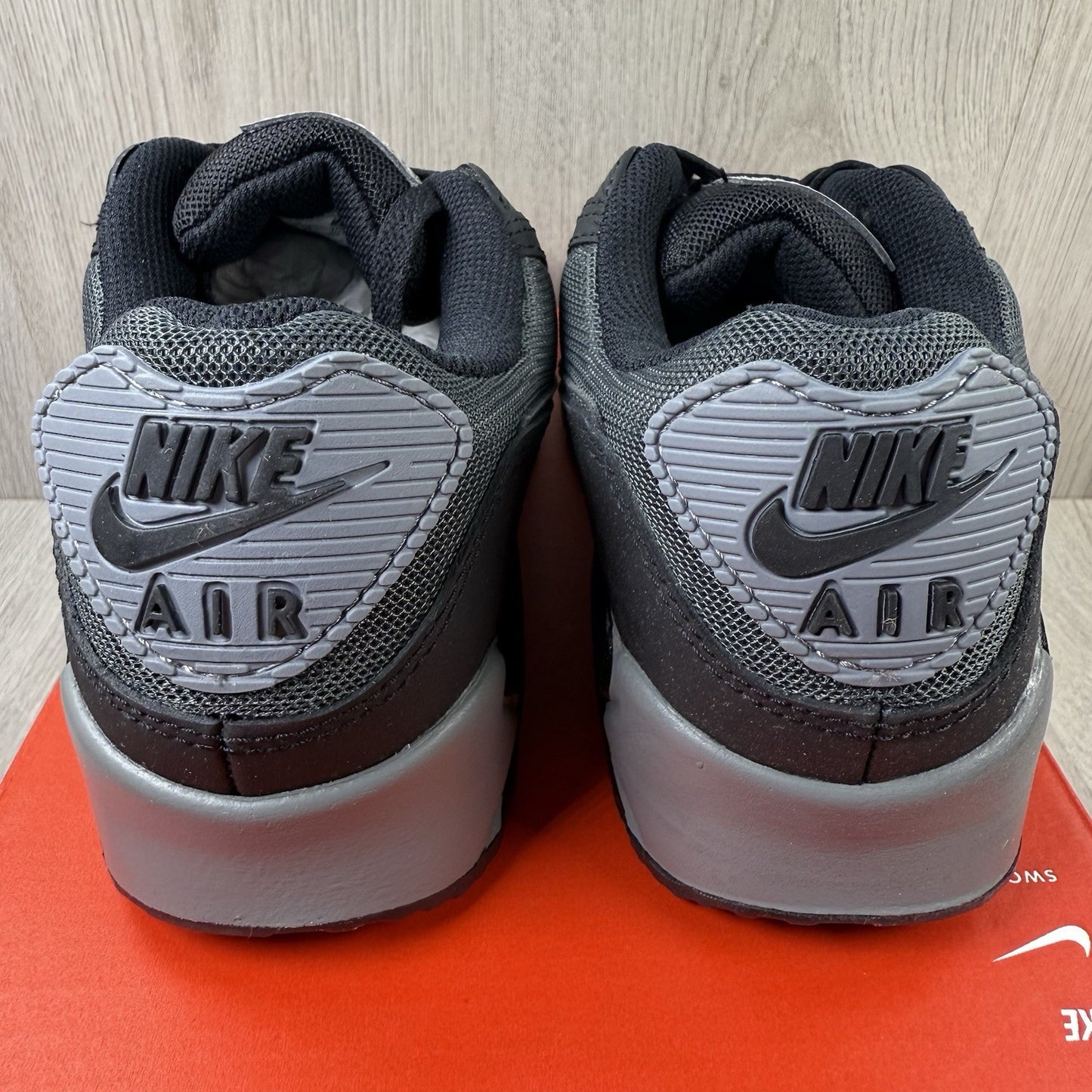 Nike Air Max 90 Trainers Black Anthracite Grey Size UK4.5 US5 EU37.5 HM0625-001